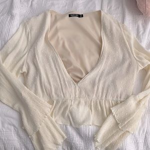 Nastygal low cut blouse